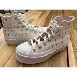 Converse Run Star Hike Platform‎ High Top Sneakers Cream Zodiac Women's